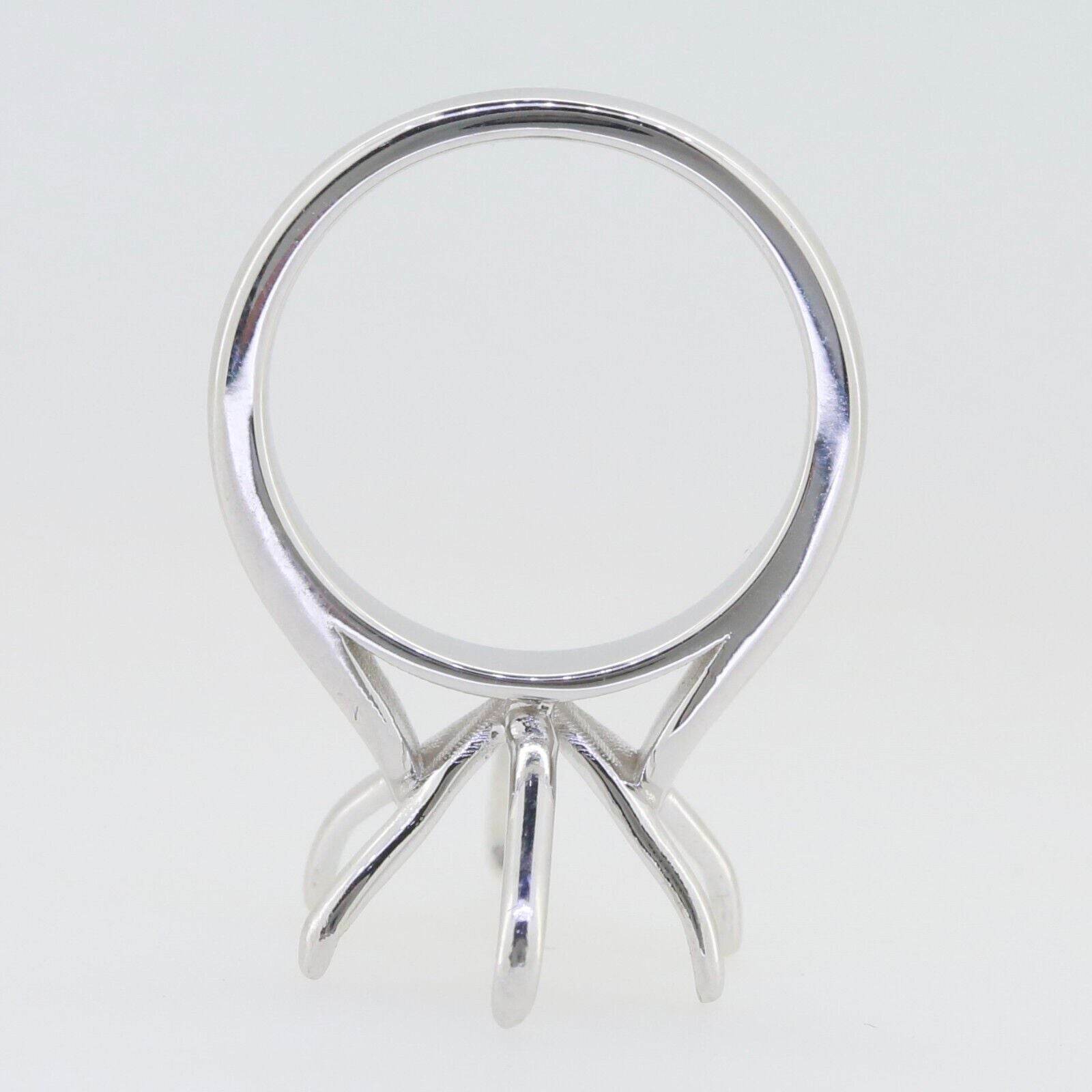 Sterling Silver Semi Mount Ring Setting Pear Cut PE 18x11mm Solid - Syzjewelry