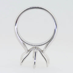 Sterling Silver Semi Mount Ring Setting Pear Cut PE 18x11mm Solid - Syzjewelry