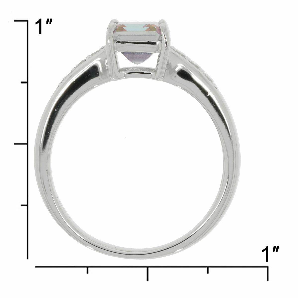 Sterling Silver Semi Mount Ring Setting OCT 8X6mm White Topaz Solid - Syzjewelry