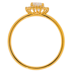 Sterling Silver Semi Mount Ring Setting Round RD 5X5mm Halo Topaz - Syzjewelry