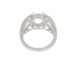 Sterling Silver Semi Mount Ring Setting Oval OV 9x7mm PJC2776R - Syzjewelry