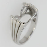Men's Ring Settings Sterling Silver Ring Mounting Cushion Cu 14x10mm - Syzjewelry