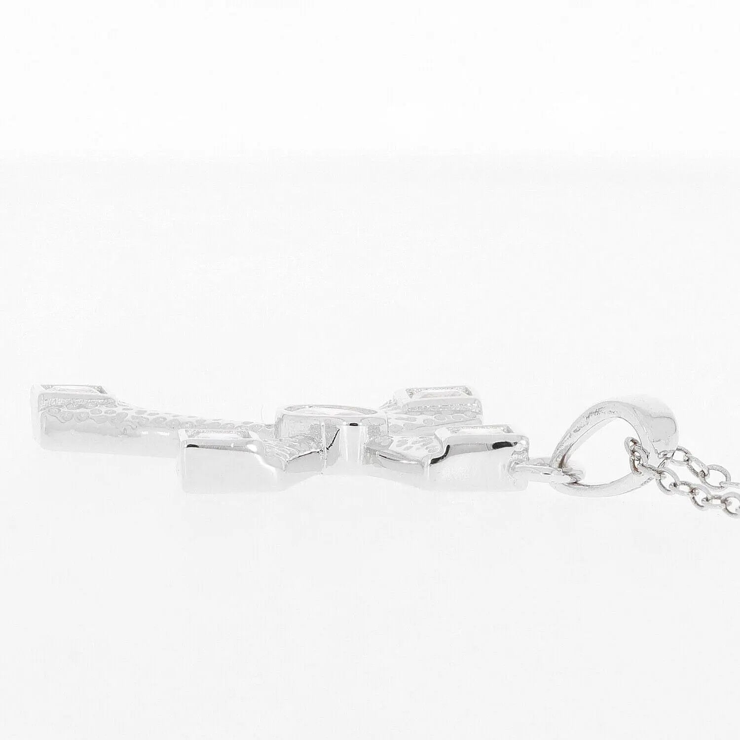 Sterling Silver Semi Mount Pendant Setting Oval OV 5X3mm White Topaz - Syzjewelry