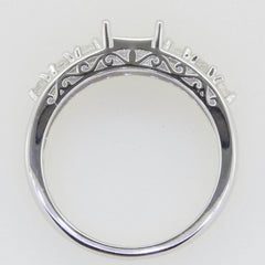 Sterling Silver Semi Mount Ring Setting Emerald OCT 8x6mm - Syzjewelry