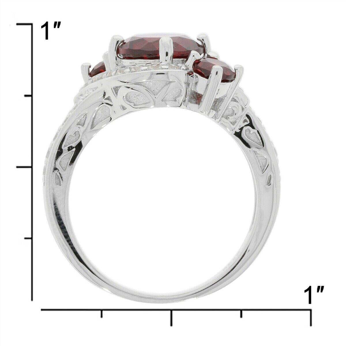 Sterling Silver Semi Mount Ring Setting Round RD 8x8 4x4mm 3 Stones By - Syzjewelry