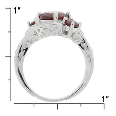 Sterling Silver Semi Mount Ring Setting Round RD 8x8 4x4mm 3 Stones By - Syzjewelry