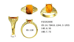 18K Yellow Gold Semi Mount Ring Setting Cushion CU 14.78 x 10.12 x 4.30mm - Syzjewelry