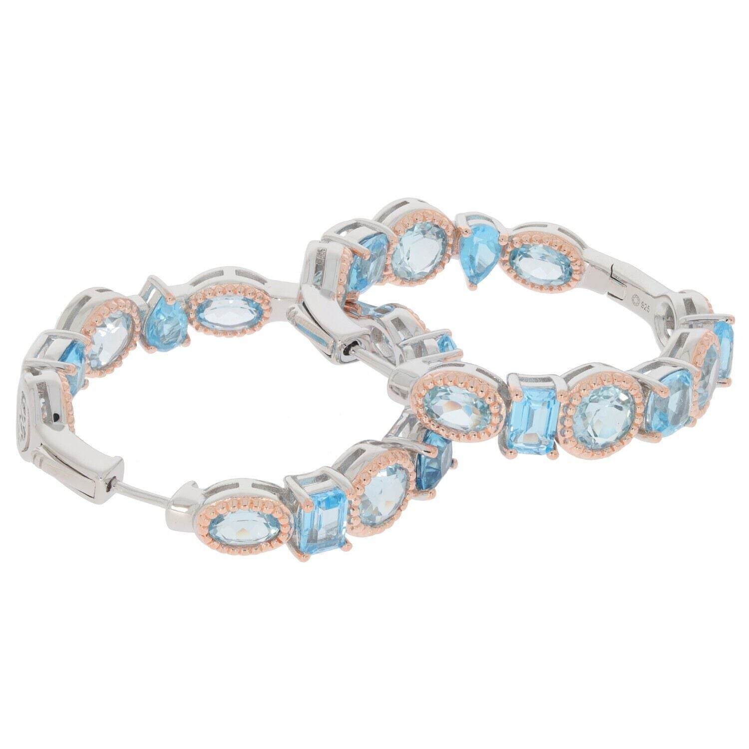 Sterling Silver Semi Mount Earrings Setting RD CU 6x6mm PE OV OCT 6x4mm - Syzjewelry