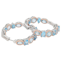 Sterling Silver Semi Mount Earrings Setting RD CU 6x6mm PE OV OCT 6x4mm - Syzjewelry