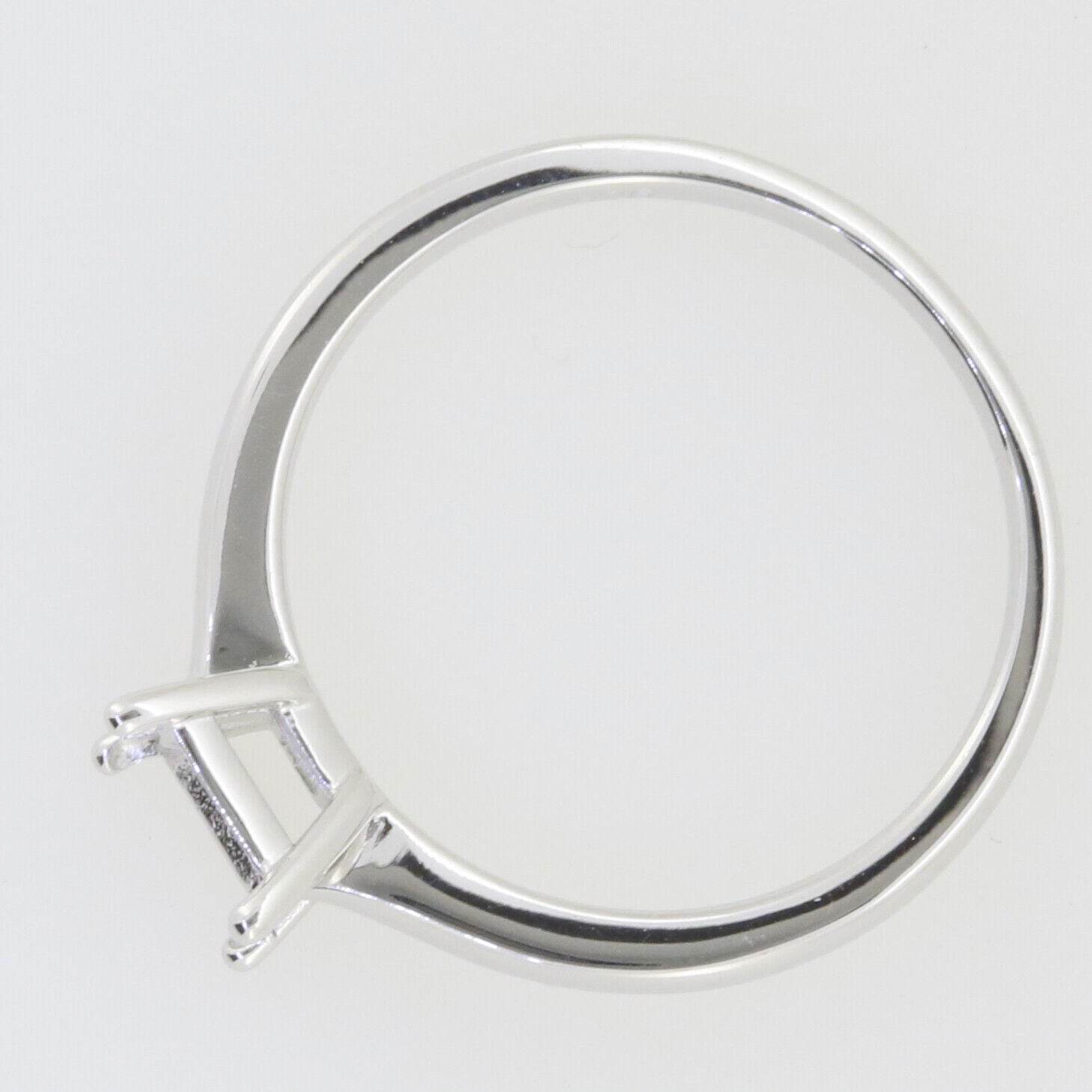 Sterling Silver Semi Mount Ring Setting Princess 5.5mm SQ 5x5mm Solitaire - Syzjewelry