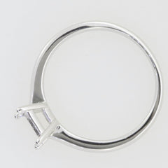 Sterling Silver Semi Mount Ring Setting Princess 5.5mm SQ 5x5mm Solitaire - Syzjewelry