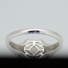 14K White Gold Semi Mount Ring Setting Emerald OCT 11X9mm - Syzjewelry