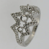 Sterling Silver Semi Mount Ring Setting Round RD 4x4mm - Syzjewelry