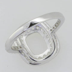 14K White Gold Semi Mount Ring Setting Cushion CU 9x7mm GTL20272R14KW - Syzjewelry