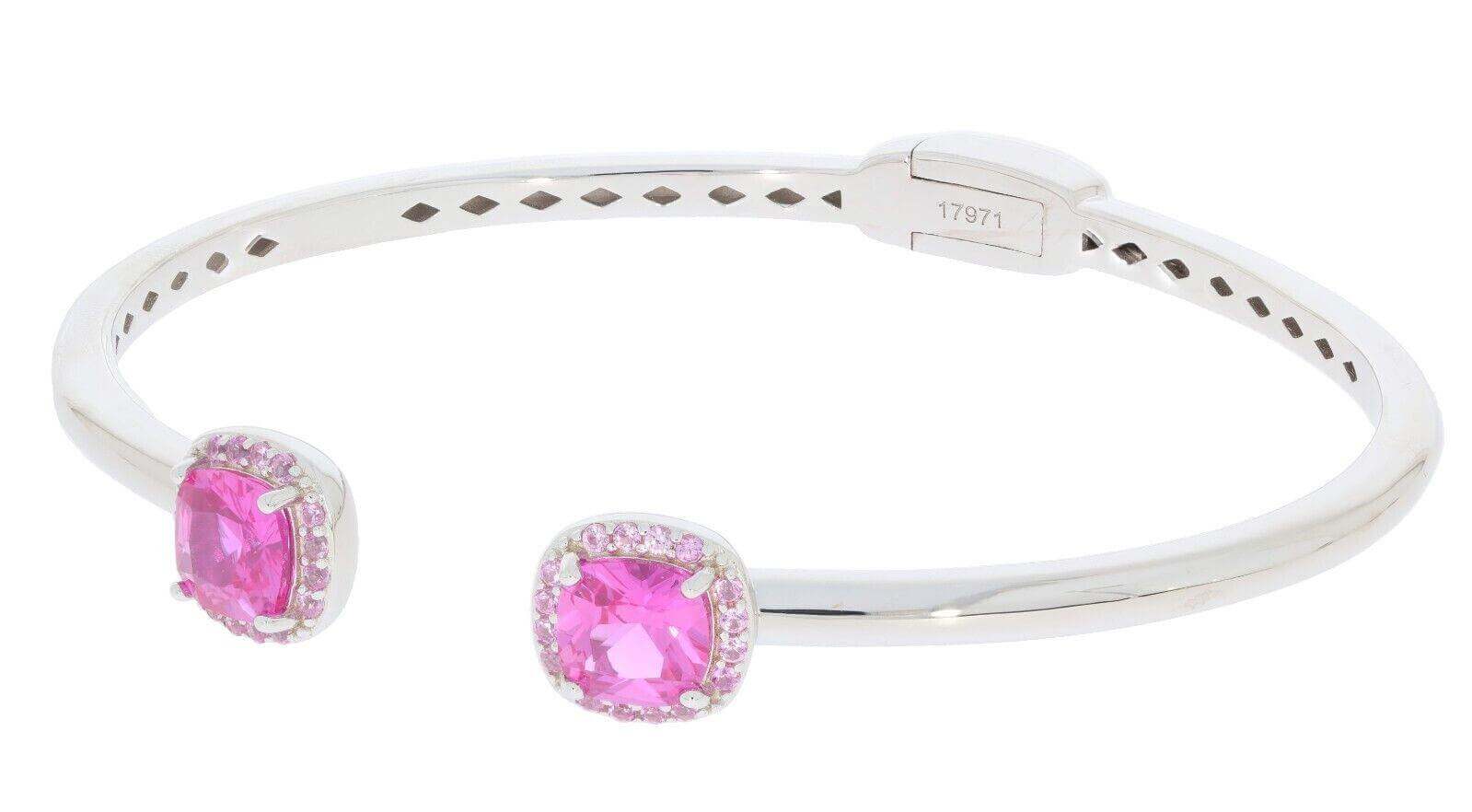 Sterling Silver Semi Mount Bangle Bracelet Setting Cushion CU 7X7mm - Syzjewelry