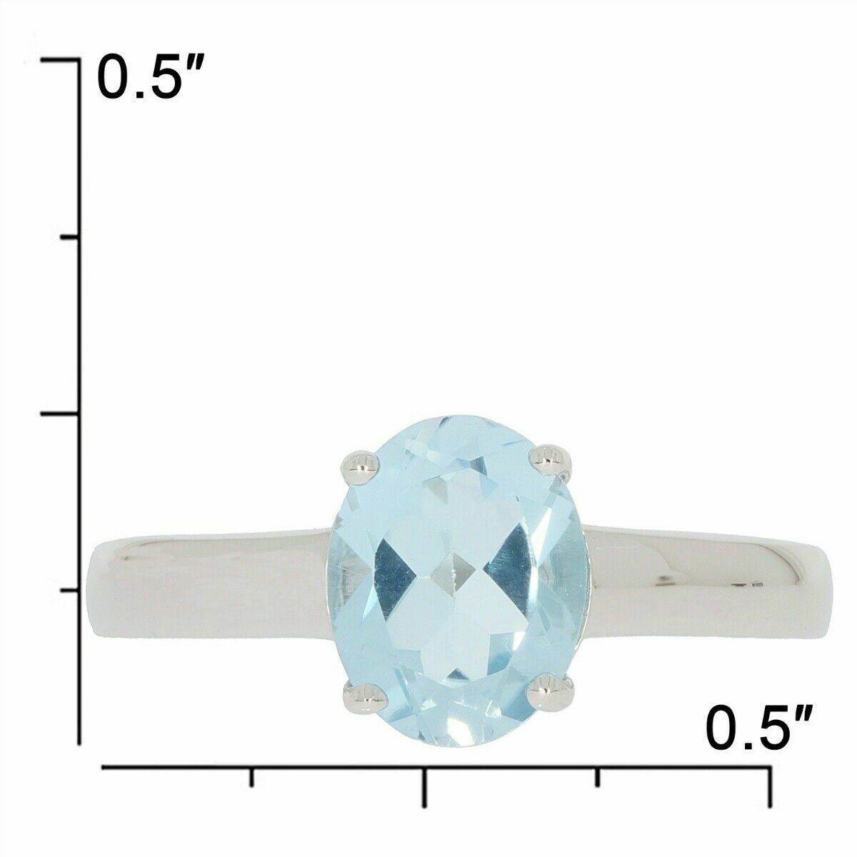 Sterling Silver Semi Mount Ring Setting Oval OV 9x7mm White Topaz PJC2179R - Syzjewelry