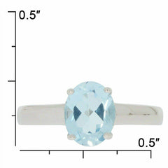 Sterling Silver Semi Mount Ring Setting Oval OV 9x7mm White Topaz PJC2179R - Syzjewelry