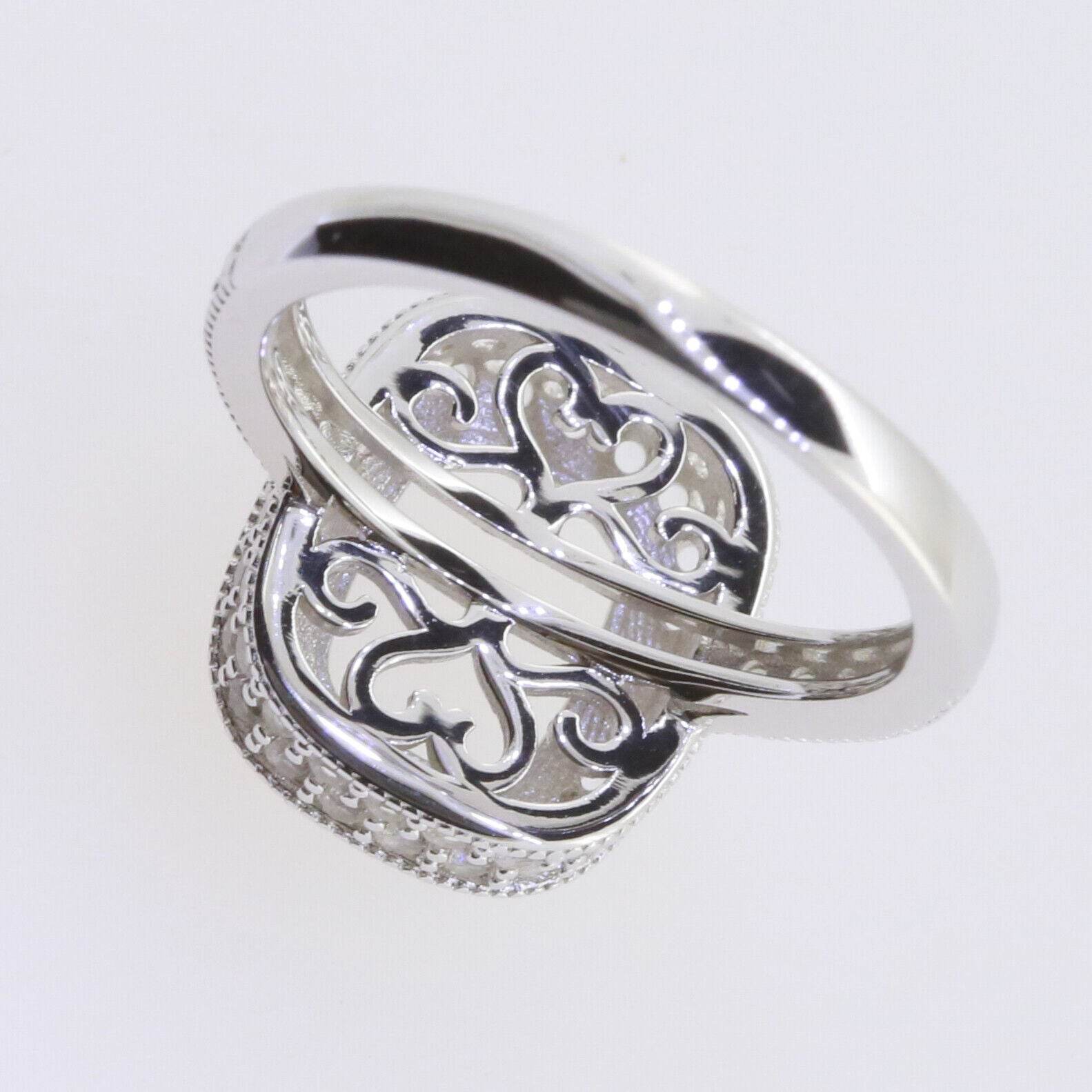 Sterling Silver Semi Mount Ring Setting Cushion CU 10x8mm Halo - Syzjewelry