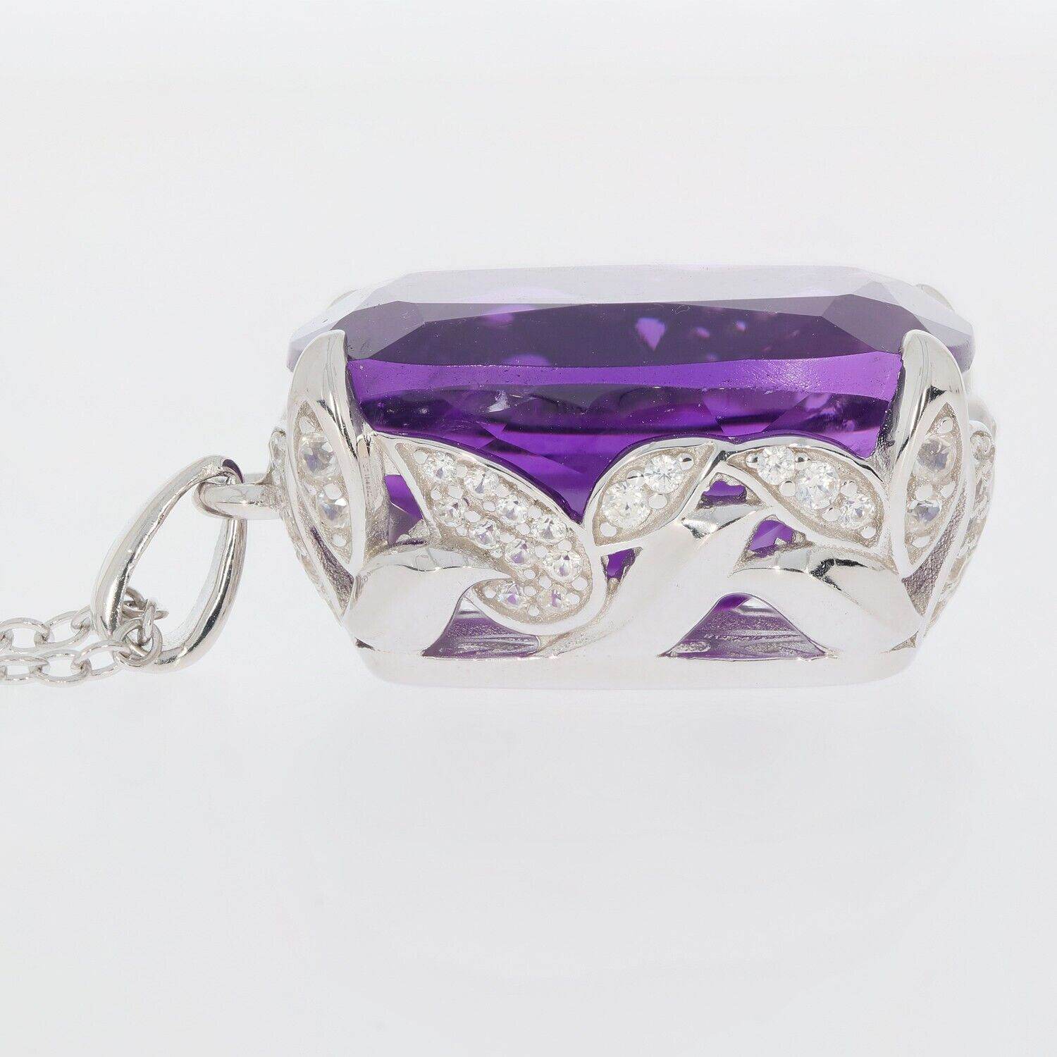 Sterling Silver Semi Mount Pendant Setting Cushion CU 18X13mm - Syzjewelry