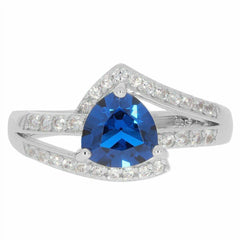 Sterling Silver Semi Mount Ring Setting Trillion Tri 7x7mm White Topaz - Syzjewelry