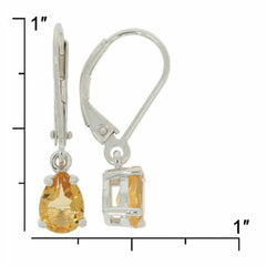 Sterling Silver Semi Mount Earring Setting Pear PE 7x5 mm White Topaz - Syzjewelry