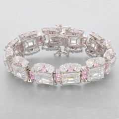 Sterling Silver Semi Mount Bracelet Setting Emerald OCT 10X8mm PE 6x4 RD3.5 - Syzjewelry