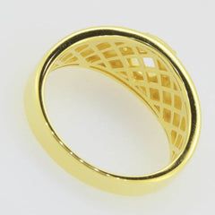 Men's Ring Settings Ring Mounting 10K Yellow Gold Round RD 6x6mm - Syzjewelry