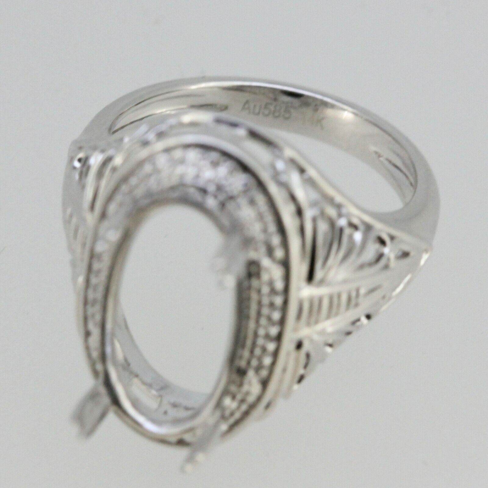 Sterling Silver Semi Mount Ring Setting Oval OV 15x8mm Vintage Repro - Syzjewelry