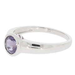 Sterling Silver Semi Mount Ring Setting Round RD 7x7mm Bezel Set - Syzjewelry