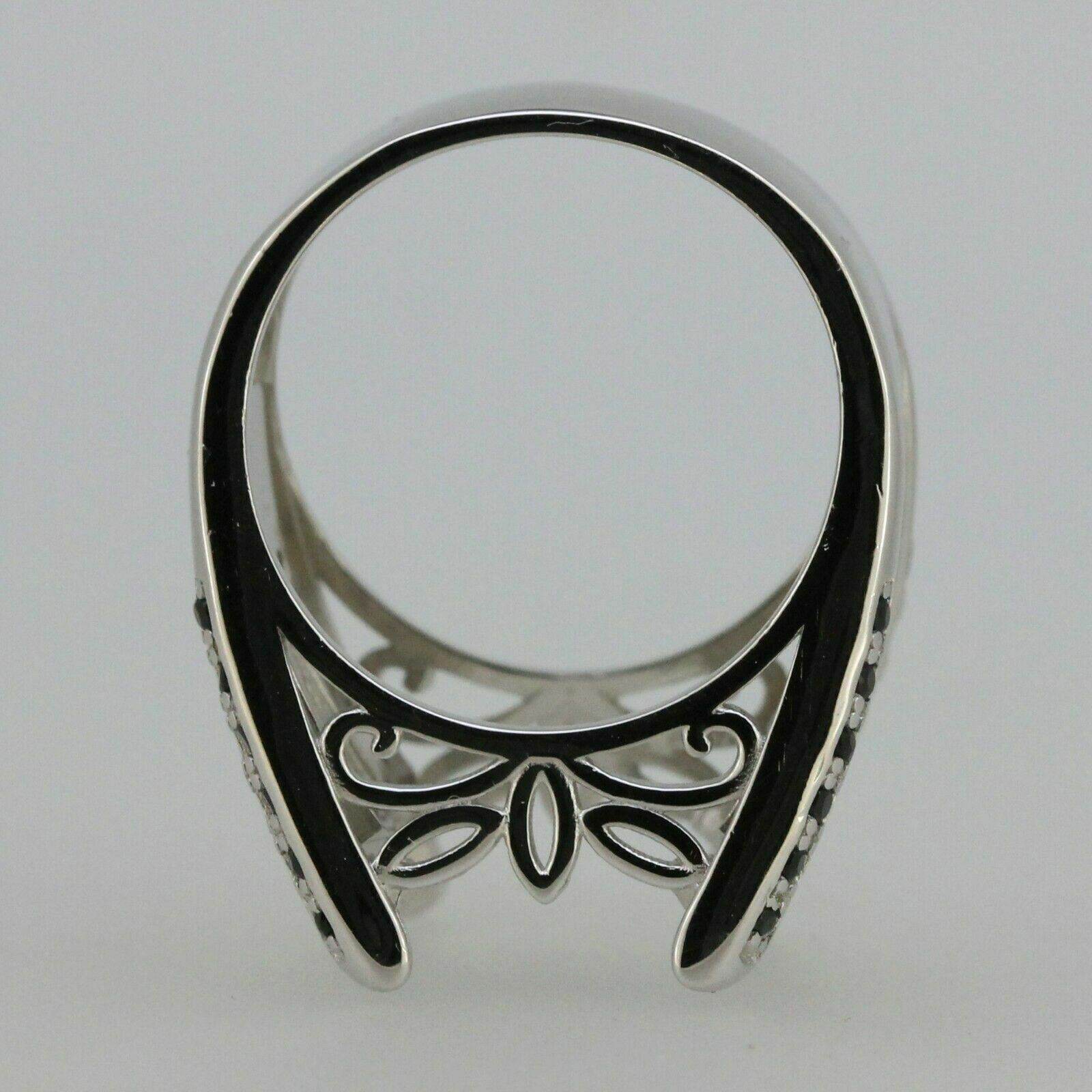 Sterling Silver Semi Mount Ring Setting OCT 14x10mm White Topaz White Topaz - Syzjewelry