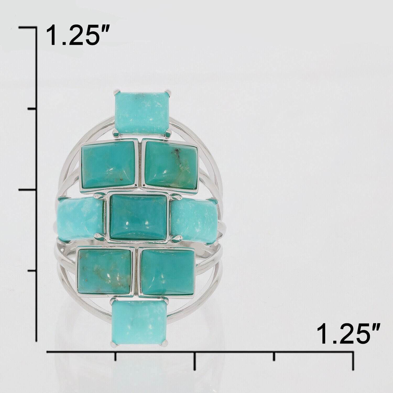 Sterling Silver Semi Mount Ring Setting Cabochon Emerald OCT 7X5mm Whi - Syzjewelry