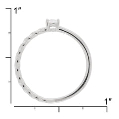 Sterling Silver Semi Mount Ring Setting Emerald OCT 5X3mm Chain Band - Syzjewelry