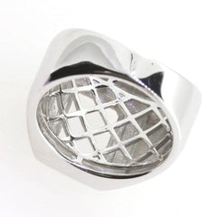 Sterling Silver Semi Mount Ring Setting Emerald OCT 10x8mm Men's Ring Bezel Fleur de lis Ring - Syzjewelry