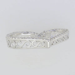 Sterling Silver Semi Mount Pendant Setting Heart HT 5x5mm Love White Topaz - Syzjewelry