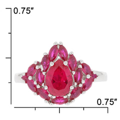 Sterling Silver Semi Mount Ring Setting Pear PE 8x6mm White Topaz - Syzjewelry