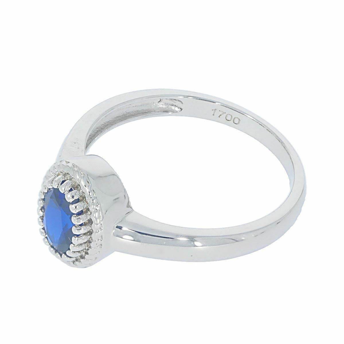 Sterling Silver Semi Mount Ring Setting OV 7X5mm Halo White Topaz - Syzjewelry