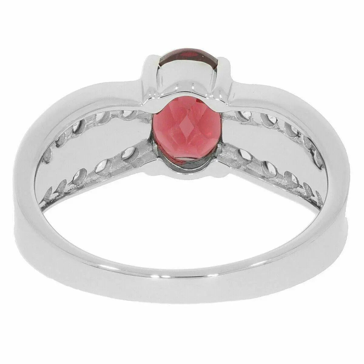 Sterling Silver Semi Mount Ring Setting Oval OV 8x6mm White Topaz - Syzjewelry