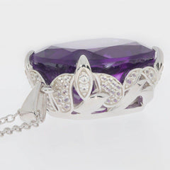 Sterling Silver Semi Mount Pendant Setting Cushion CU 18X13mm - Syzjewelry