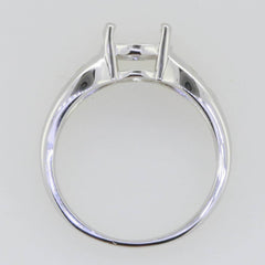 Sterling Silver Semi Mount Ring Setting Oval OV 10x8mm White Topaz Solid - Syzjewelry