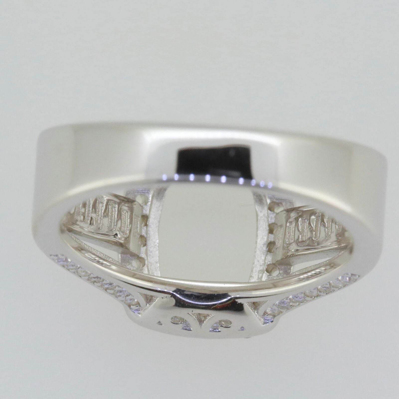 Sterling Silver Semi Mount Ring Setting Emerald OCT 8X6mm Topaz 22110R - Syzjewelry