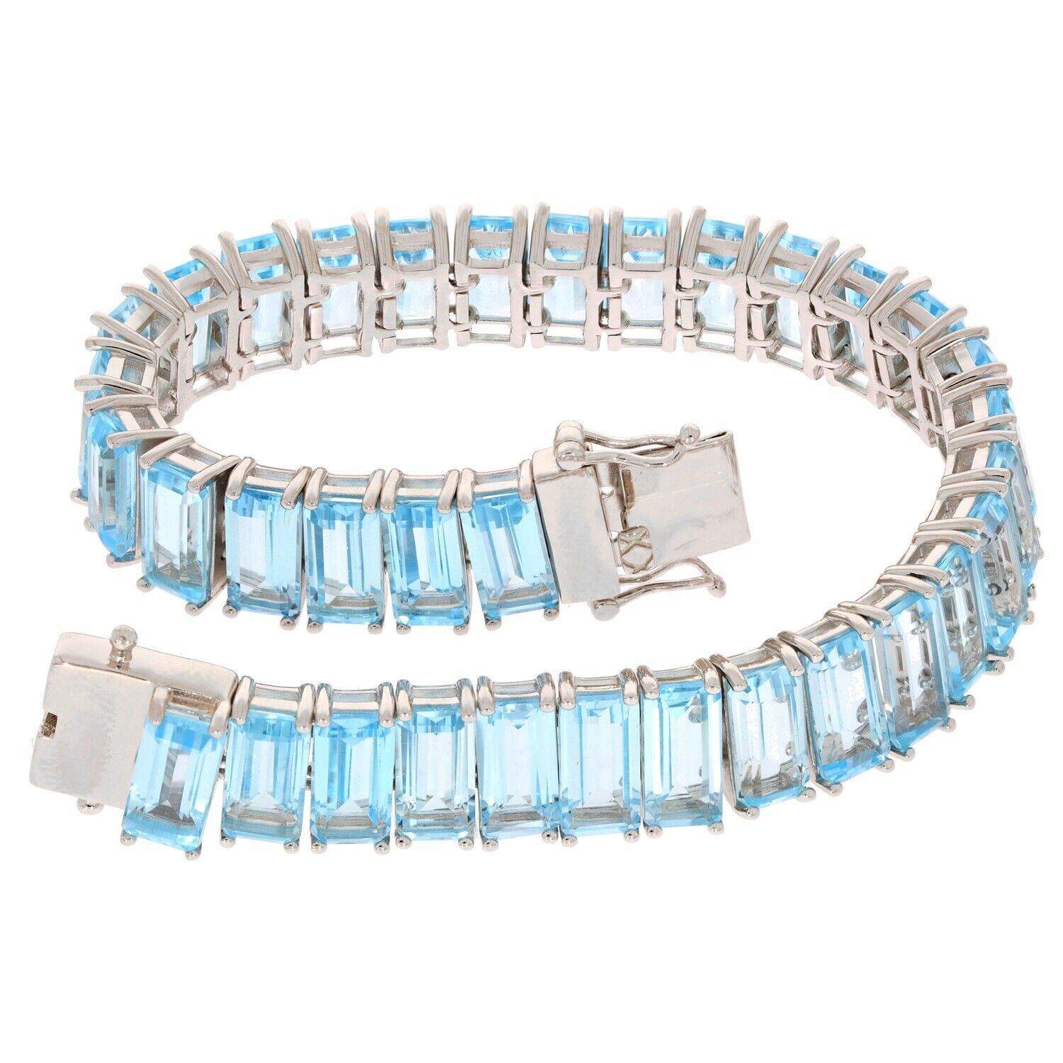 Sterling Silver Semi Mount Tennis Bracelet Setting Emerald OCT 10X5mm - Syzjewelry