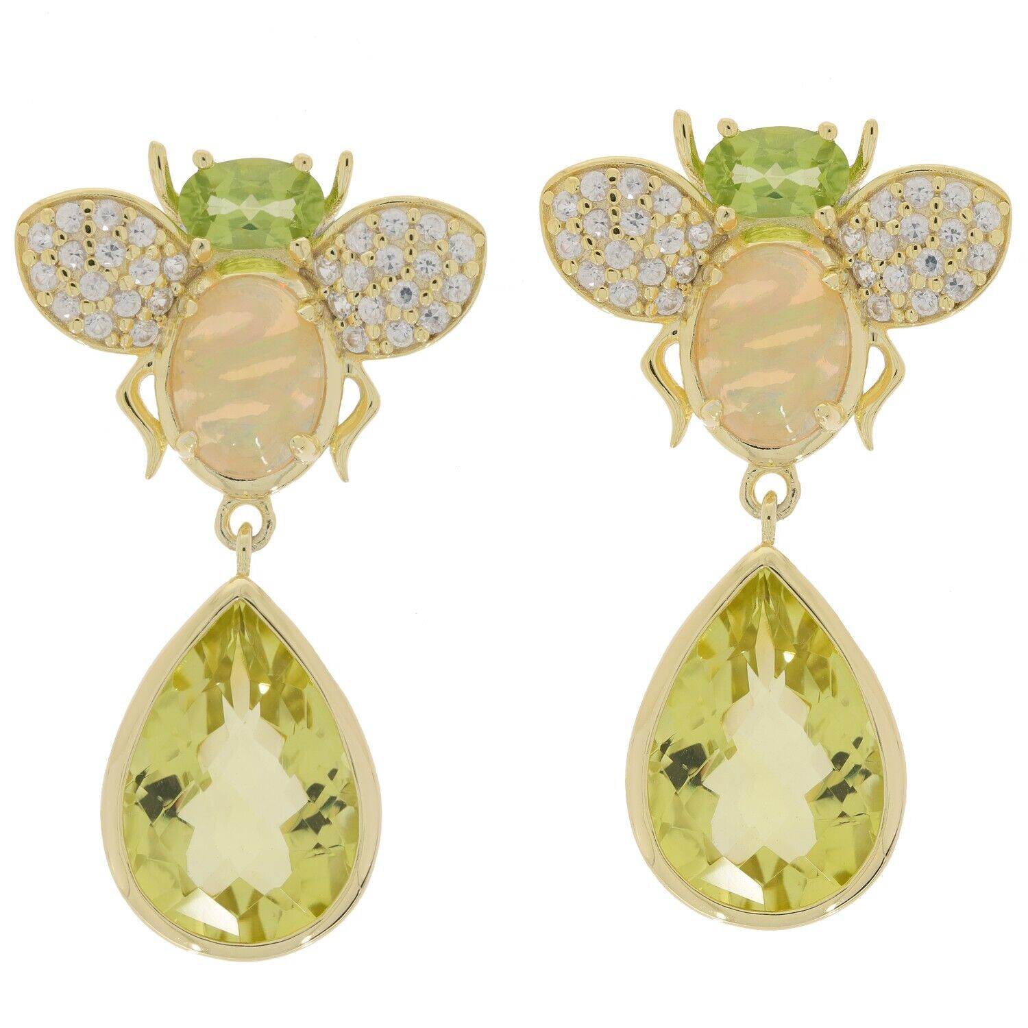 Sterling Silver Semi Mount Earrings Setting PEAR PE 14X10MM OV 8X6 6x4 Bee - Syzjewelry