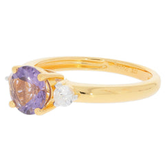 Yellow Gold Plated Sterling Silver Semi Mount Ring Setting Round RD 7X - Syzjewelry