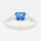 Sterling Silver Semi Mount Ring Setting Princess SQ 5X5mm Knot White T - Syzjewelry