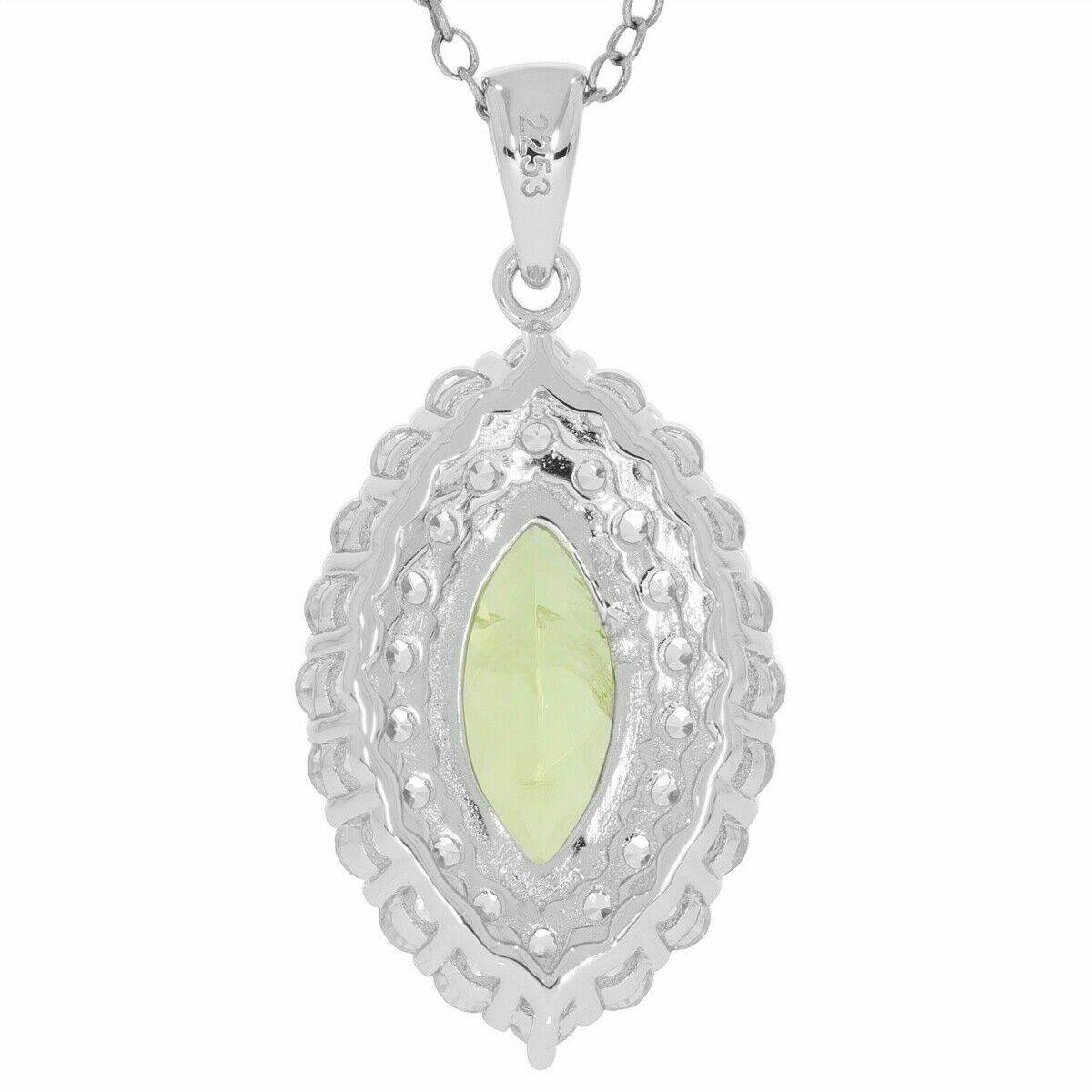 Sterling Silver Semi Mount Pendant Setting Marquise MQ 12x6mm White To - Syzjewelry