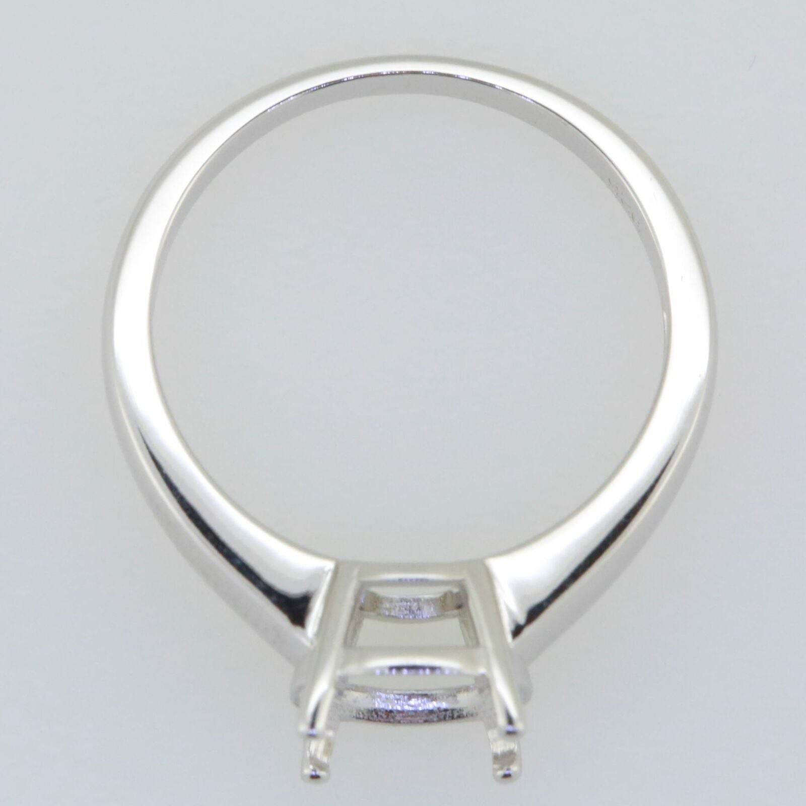 Sterling Silver Semi Mount Ring Setting Round RD 8x8mm White Topaz - Syzjewelry