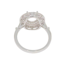 Sterling Silver Semi Mount Ring Setting Oval OV 9x7mm PJC4747R - Syzjewelry