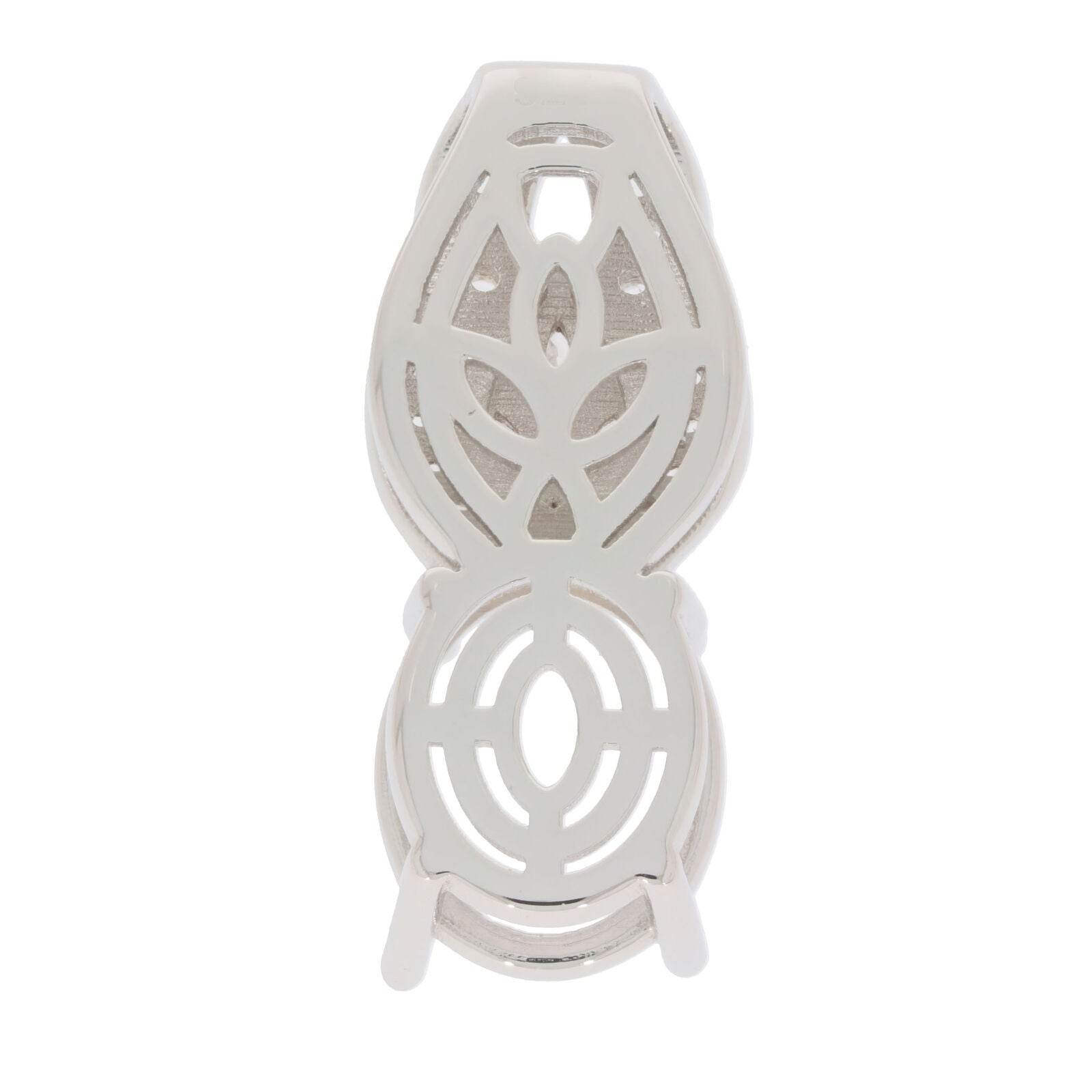 Sterling Silver Semi Mount Pendant Setting Oval OV 11x9mm - Syzjewelry