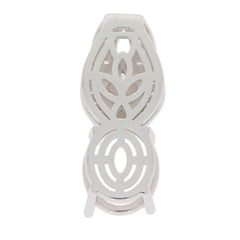 Sterling Silver Semi Mount Pendant Setting Oval OV 11x9mm - Syzjewelry