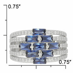 Sterling Silver Semi Mount Ring Setting OCT 5X2.5mm White Topaz N0041PJC0555 - Syzjewelry